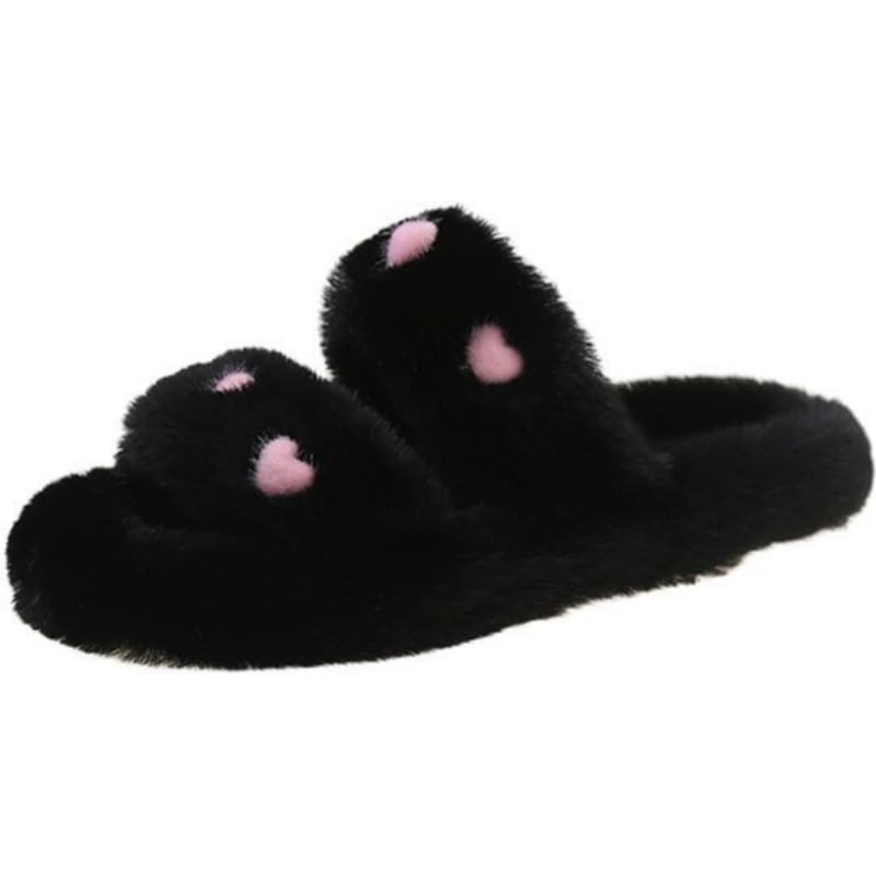 Women's Autumn/Winter Outerwear Slippers - Soft Faux Fur Lined Comfortable House Shoes for Home & Casual Wear