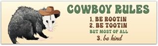 Funny Bumper Sticker, Waterproof Sticker, Possum Sticker, Cowboy Possum, Funny Possum, Possum Cowboy, Gift For Friend, Funny Bumper, Sticker Funny, Bumper Sticker, Possum Cowboy Hat [00107]