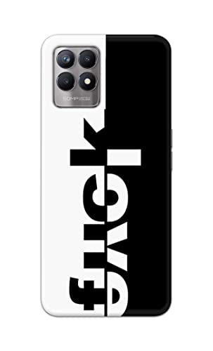 Image of PRINTFIDAA One Words Fukc Love Creative Art Innovative Wonderfull Printed Designer Hard Case for Realme 8i Back Cover -(e) RPM1003