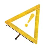 Señal de advertencia triangular de seguridad: visibilidad mejorada por la noche con material altamente reflectante, lo que garantiza la seguridad, práctica de usar, señal de advertencia de seguridad reflectante