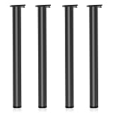 WilTec Lot de 4X Pied de Table V1-60 x 60 x 710 mm/Ø 60 mm - en Acier...