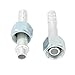 20PCS High Strength Aluminum Straight Air Conditioning Hose Barb Fitting for Cars Trucks Universal Sealing Function for Automobiles Material (5/8in) (1/2in)