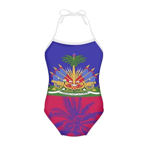 Image of Girls One Piece Swimsuit Beach Bathing Suit Toddler Floral Halter Straps Swimwear for 1-10 Years