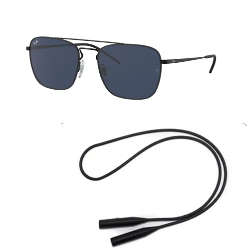Ray-Ban RB3588 Sunglasses Bundle: RB 3588 901480 Rubber Black Dark Blue and Universal Anti-slip Silicone Leash2