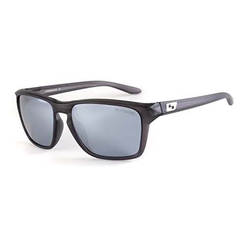 Sundog Eyewear Premium Sunglasses for Men - Mr White Polarized - UV Protection Featured Lens Technology - Great Fit for Golf, Fishing, Fashion, Hiking, Aviator and Driving Glasses - Dark Matte Grey