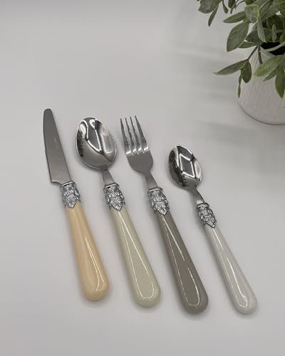 Image of Gypsy Color Baroque Bone Mix & Match Stainless Steel Flatware Collection, Set of 16
