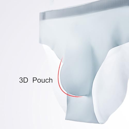 Evankin Men's Brief Underwear Ice Silk Sexy Brief Underpants U-shaped Pouch Low Waist Underwear Lightweight and Soft3