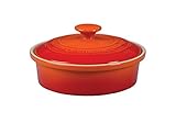 Le Creuset of America Stoneware Camembert Baker, 20-Ounce, Flame