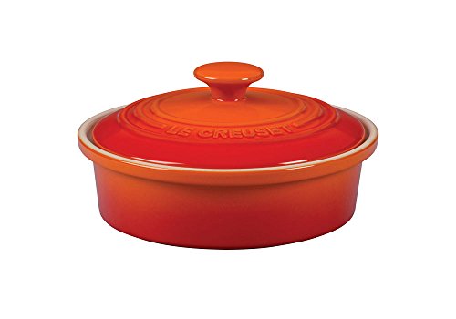 Le Creuset of America Stoneware Camembert Baker, 20-Ounce, Flame