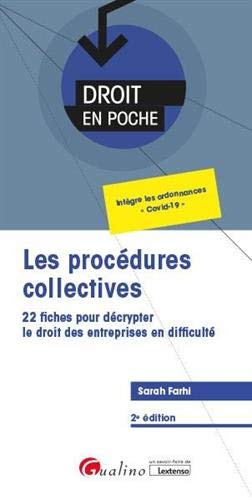 Télécharger Les procédures collectives : 22 fiches pour décrypter le droit des entreprises en difficulté Livre eBook France