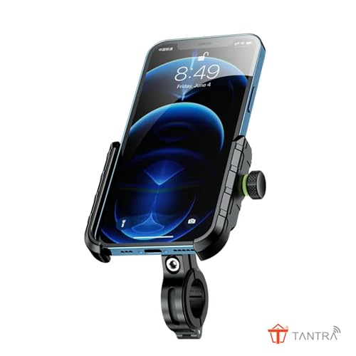 Image of TANTRA S33A Bike Motorcycle Phone Mount, Universal 360Rotation Adjustable Bicycle Phone Holder,Motorcycle Handlebar Mount Fits for iPhone 11 Pro Max /XR /XS Max /8 /7 / 6 /6s Plus, Galaxy S9 /S9 Plus