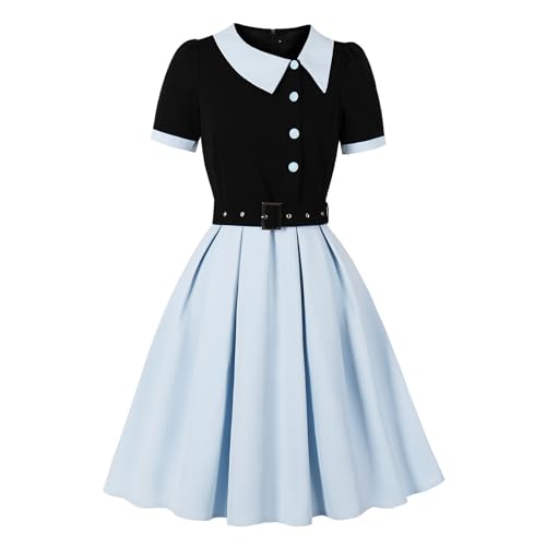Robe Cakayli femme cocktail asymétrique bleu pâle XL