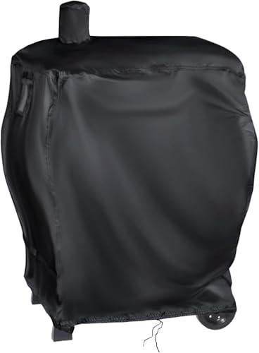 BBQ Barbecue Cover 420D Charcoal Portable Waterproof Oxford Fabric Cloth Heavy Duty UV Protected for Garden Party Cooking(XL Smoker Cover)