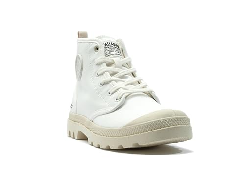 Palladium Pampa Hi Zip Organic Unisex Trainers, Star White, 8 UK