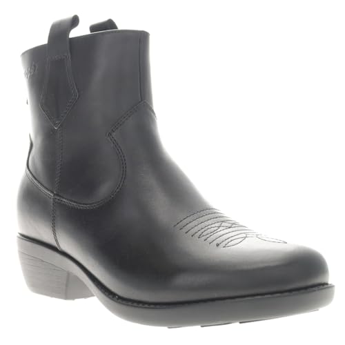 Propet Womens Maisie Round Toe Zippered Casual Boots Ankle Low Heel 1-2" - Brown2