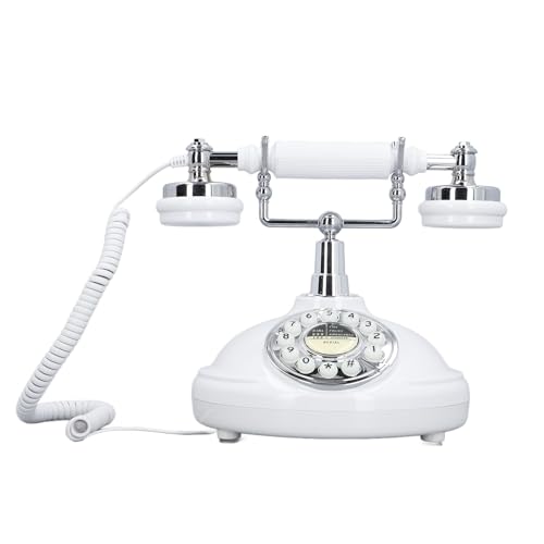 Téléphone fixe de style rétro classique avec double système et puce pour signal stable