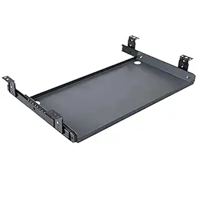 Sliding Under Desk Keyboard Tray Slide Out Keyboard Holder Drawer Heavy-Duty Office Desk Extender Platform Pull Out Desktop Sliding Computer Tray for Keyboard Drawer Under Desk-Metal