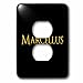 3dRose Marcellus popular baby boy name in America. Yellow on... - Light Switch Covers (lsp-376761-6)