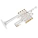 AUROSUS piccolo trumpet cp-901s bb/a tuning 4 valve silver plated with case silver plated piccolo trumpet for intermediate and high school musicians with stainless steel valves