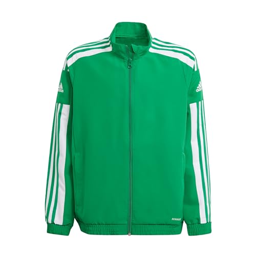 adidas Unisex Kinder Squadra 21 Presentation Jacket, Team Green / White, 11-12 Years