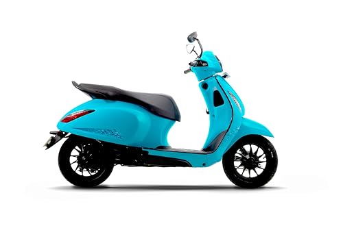 Image of Chetak 3001 by Bajaj Auto High Speed Electric Scooter with charger - Azure Blue - Ex-Showroom