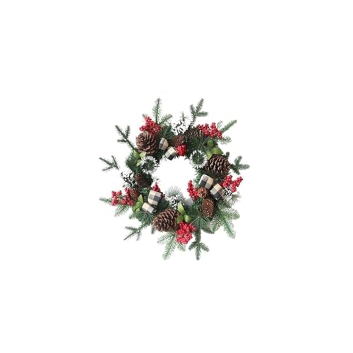 Couronnes de Noël pour porte : lot de 2 décors pour illuminer votre façade