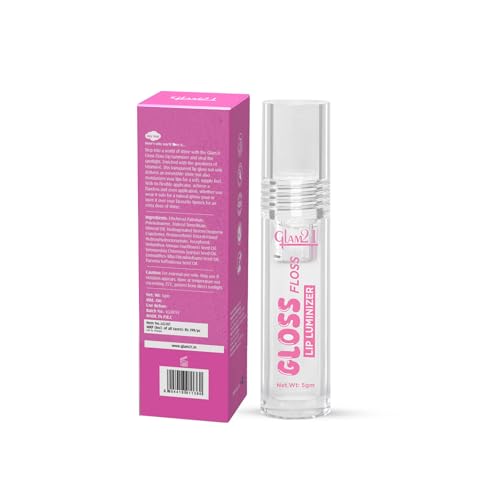 Image of Glam21 Gloss Floss Lip Luminizer|High-Gloss Finish|Non-Sticky Formula| Hydrating Formula| Lightweight |Comfortable Lip Gloss| Everyday Lip Gloss for Natural Look | Transparent |5gm
