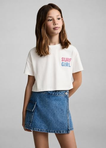 Image of Alan Jones Clothing Girls Crop T-Shirt | Short Length Drop Shoulder Tee | Printed Casual Top for Girls