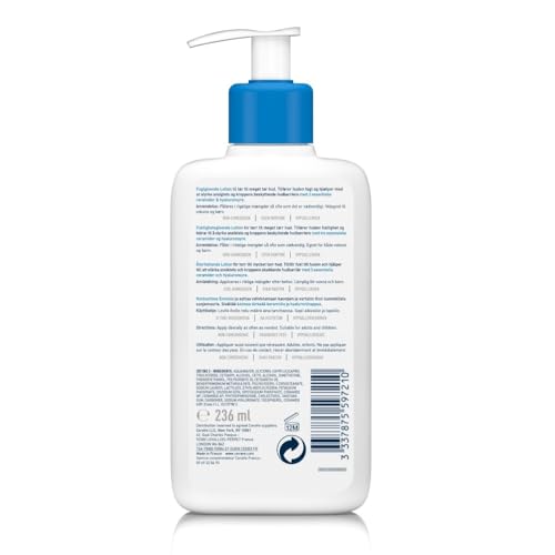 CeraVe - Lait Hydratant - Nourrit, Hydrate et Aide à Restaurer la Barrière Cutanée - Visage & Corps - Acide Hyaluronique + 3 Céramides Essentiels - Sans Parfum - Peau Sèche à Très Sèche - 236 ml – Image 3