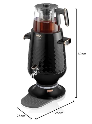 Arzum AR3083B Electric Samovar Tea Maker, 2200W, Black