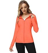 TIHEEN Workout Jacket for Women,Lightweight Cool Athletic Jacket Sun Protection Full Zip Long Sle...