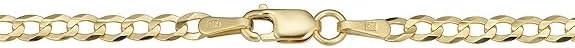 Italian 10K Real Yellow Gold Cuban Link Curb Chain Necklace for Men & Women Diamond Cut with Lobster Claw Clasp 10K Gold Chain Jewelry (2mm - 3.5MM) - Image 4