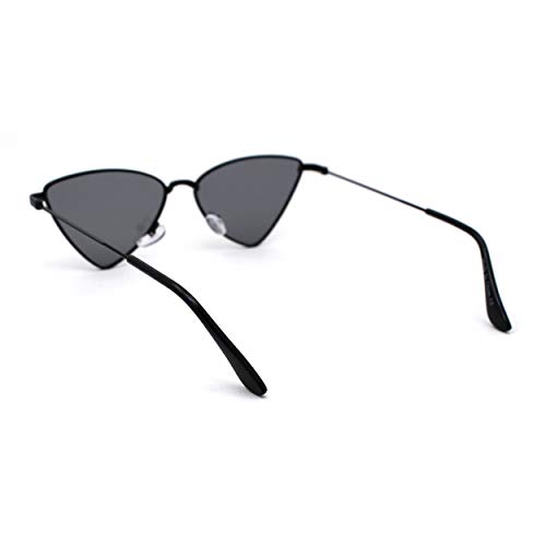 Womens Metal Rim Triangular Pimp Style Cat Eye Sunglasses4