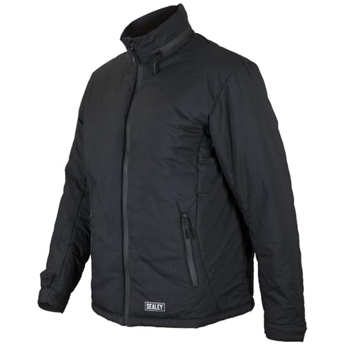Veste de pluie chauffante 5V Sealey taille XL noire pour homme et femme