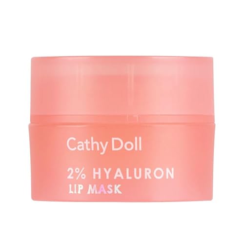 日本正規品 日本仕様 Cathy Doll キャシードール「ヒアルロン酸リップマスク」タイコスメ 2%のヒアルロン酸,ビタミンE,セラミド 3つの天然由来成分配合。うるおい 保湿 スクワラン アルガンオイル なめらか 集中トリートメント 縦じわ カバー くすみ リップ下地 (Pink)