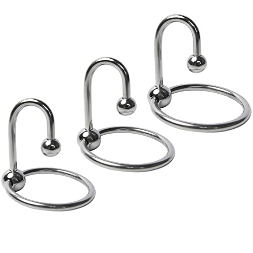BDSMJOY dilatación uretral cock ring Juego de 3 piezas,esclavitud del glande anillo pene,Acero inoxidable Anillos de Pene Masculino,para Sexo más Fuerte y Duradera (Φ33-35-40mm)