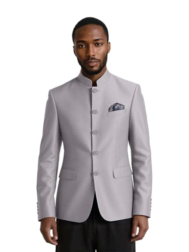 Netsky Mens Blazer Chinese Tunic Suits Jacket Mandarin Collar Slim Fit Formal Blazer Traditional Wedding Dress