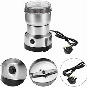 Image of Multifunctional Stainless Steel Coffee Grinder, Smash Machine for Coffee Beans, Electric Grinder for Mini Spices, Dry Masala, Nuts & Grains, Household Mixer Grinder