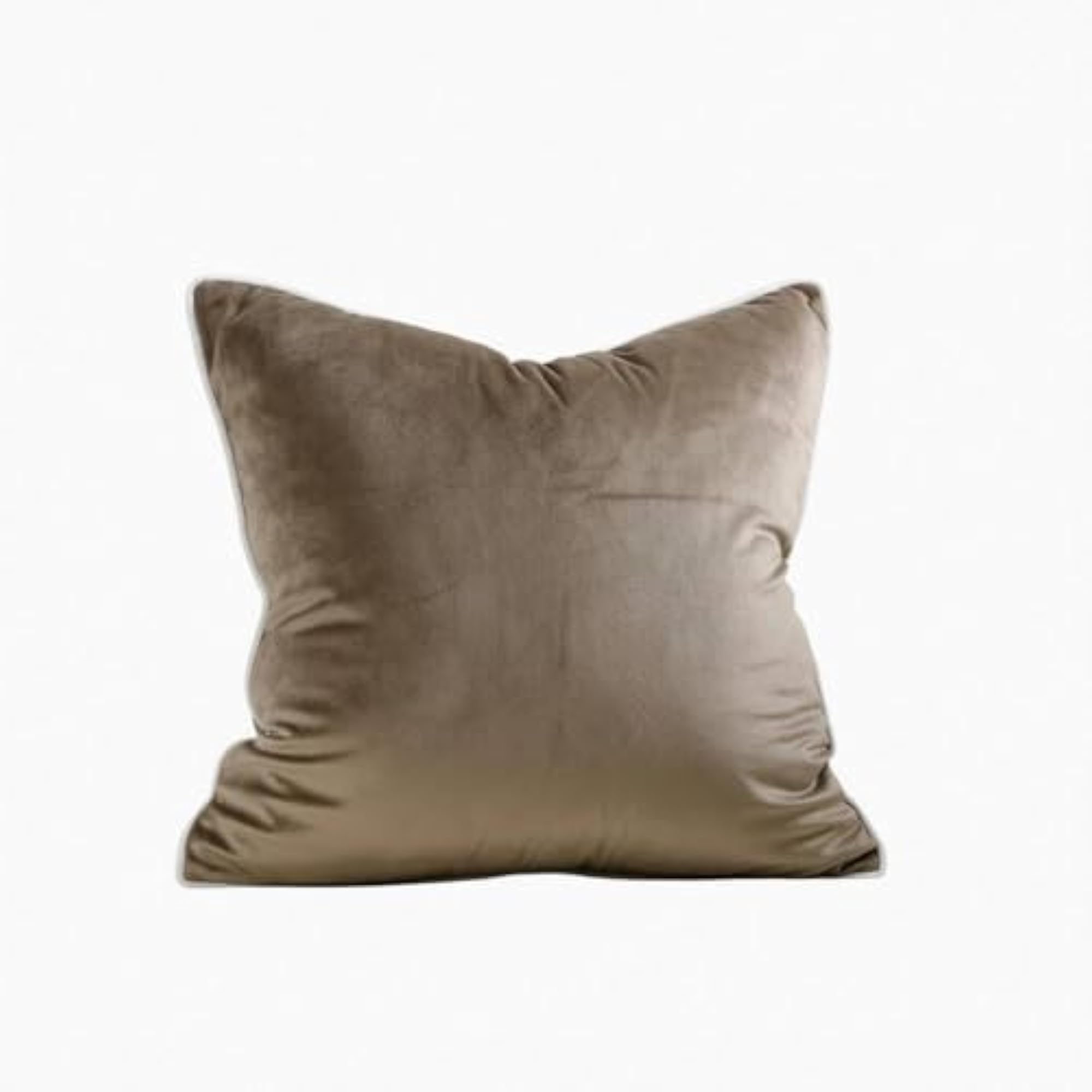 Solid Color Velvet Pillowcase with Piping
