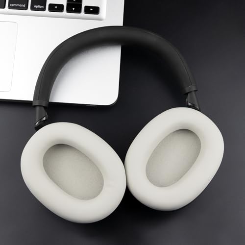 Image of SOULWIT Earpads Replacement for Sony WH-1000XM6(WH1000XM6) Noise Canceling Headphones, Ear Pads Cushions with Soft Protein Leather and High-Density Memory Foam - Platinum Silver