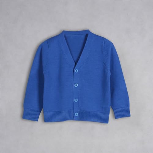 Baby Boys Girls Button Closure Cardigan Long Sleeve Knit Sweater Solid Color V-Neck Cardigan School Uniforms2