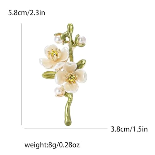 Image of 2 Pieces Fashion Ballerina&Violin&Cherry Blossom&Pipa&Peony Flower Brooch Woman High-end Artistic Temperament Pin Personality Cute Suit Coat With Accessories