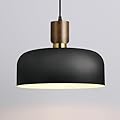 Modern Black Pendant Light Over Kitchen Island,Industrial Pendant Lighting,Adjustable Wood Ceiling Hanging Light Fixture for Dining Room,Living Room,Bedroom,Hallway,Sink,Bar