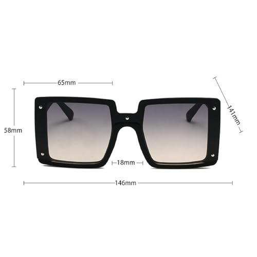 Oversize Square Men Women Sunglasses Fashion Vintage Mirror Shades Eyewear Luxury Gradient UV400 Goggle Sun Glasses N453
