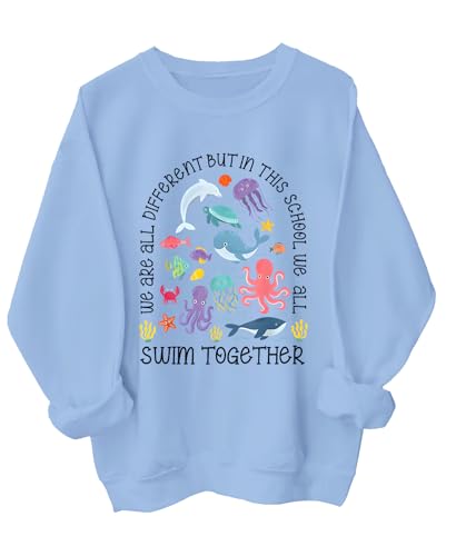 We Are All Different Sweatshirt Ocean Sweatshirt We Are All Different But Swim Together Hoodie