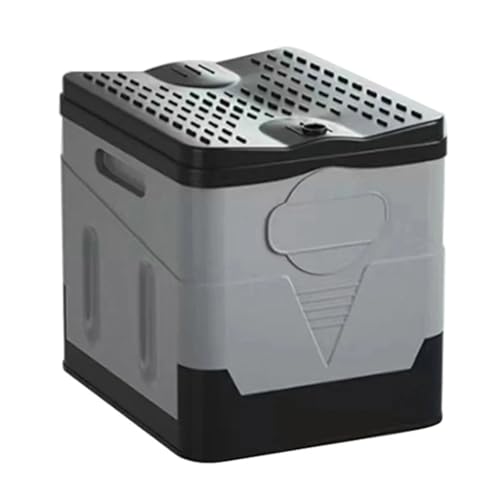 Seau de toilette portable pliable gris pour voiture et camping