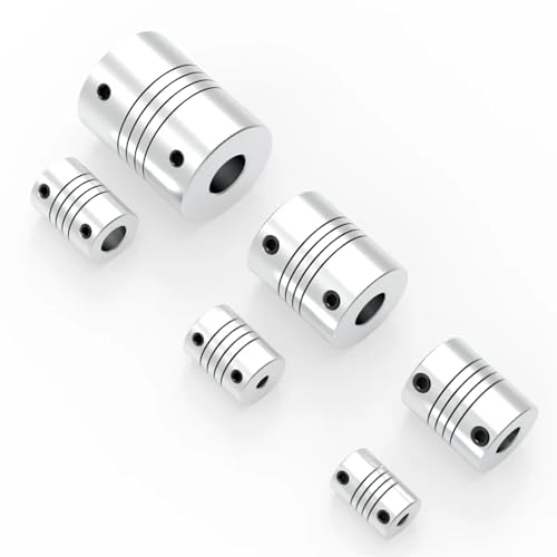 Evita Z-wobble con el acoplamiento flexible 5mm a 6mm D15L20 de aluminio para motor paso a paso 5