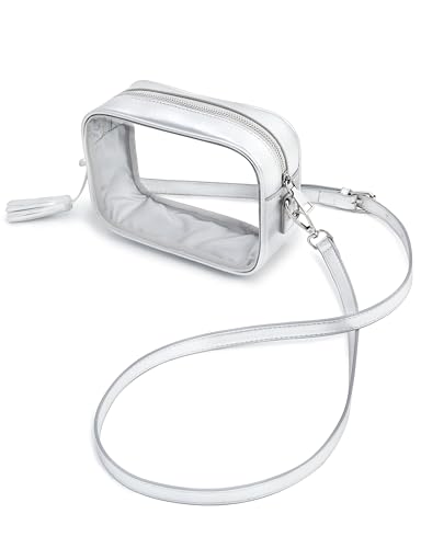 Image of Yarnic Clear Bag Stadium Approved, PVC Transparent Crossbody Purse Small Clear Crossbody Bag with Adjustable Shoulder Strap