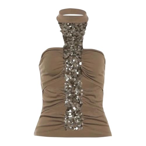 Chaleco de lentejuelas que soluciona los looks de noche calurosos