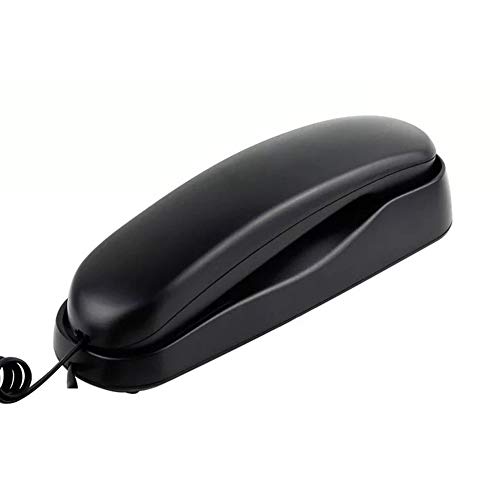 XAOBNIU Teléfono con Cable Teléfono Fijo Gondola Style Montado en la Pared Identificador de Llamadas del Hotel Extensión (Color : Black)